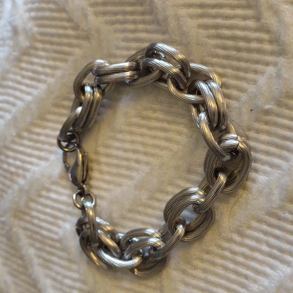 Edforce Stainless Steel Chunky Rope Chain Link Bracelet. 7 5/8 length - Picture 3 of 7